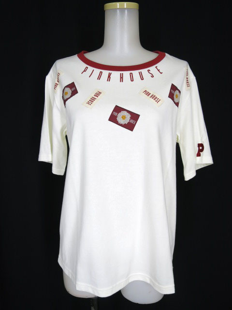 PINK HOUSE ひな菊ワッペン半袖Tシャツ