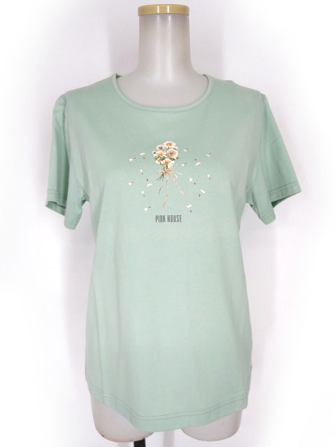 PINK HOUSE ブーケプリントTシャツ