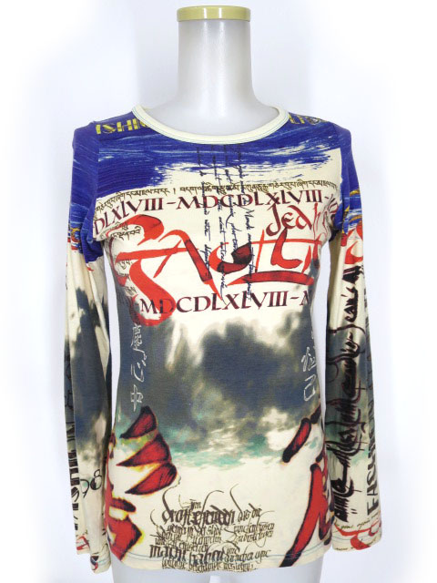 Gaultier Jean's 英字＆漢字柄長袖Tシャツ