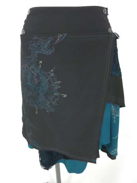 Ozz Croce フラップデザインアシンメトリースカート