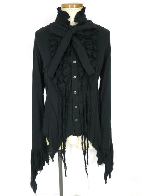 STIGMATA ボウタイ襟ガーゼフリルブラウス