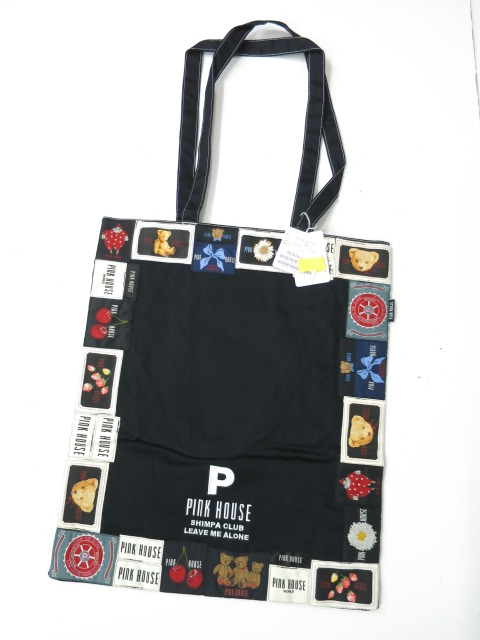 PINK HOUSE ワッペン付きトートバッグ