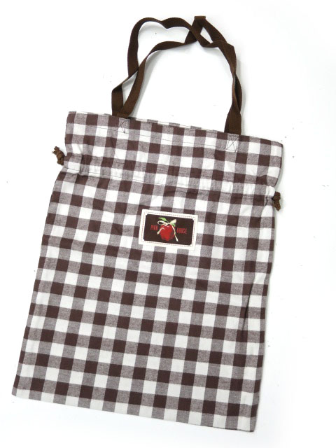 PINK HOUSE ギンガムチェック巾着バッグ