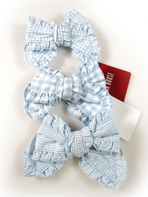 PINK HOUSE ギンガムチェックリボンブローチ３つセット