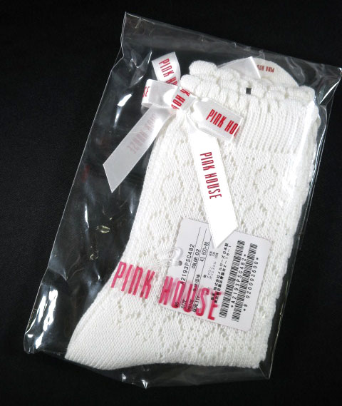 PINK HOUSE リボン付きソックス