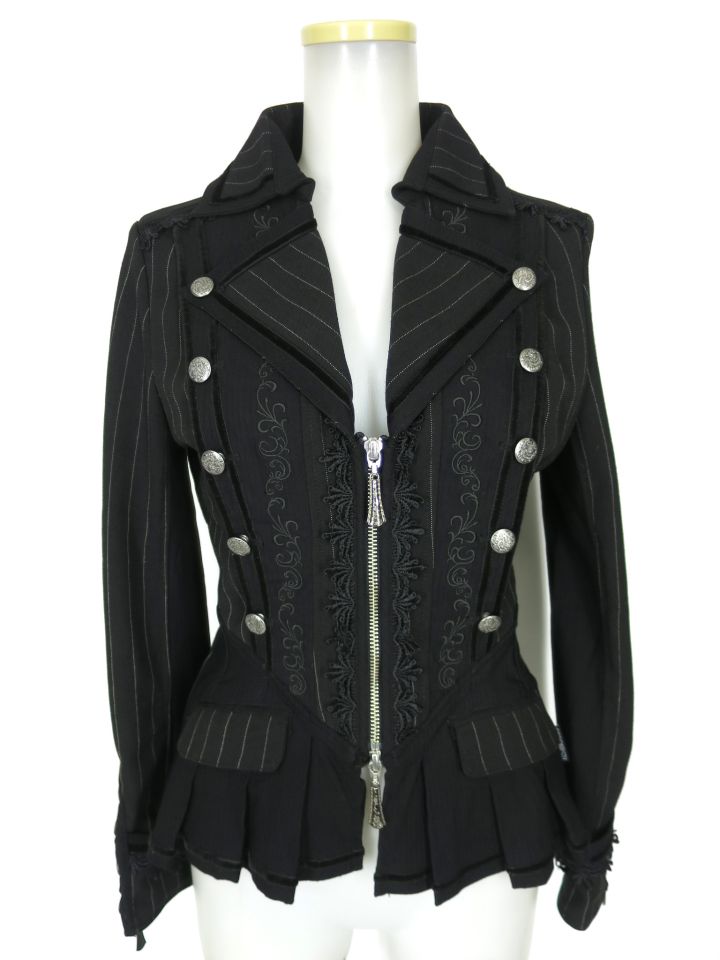 OZZ ONESTE ストライプジップアップジャケット