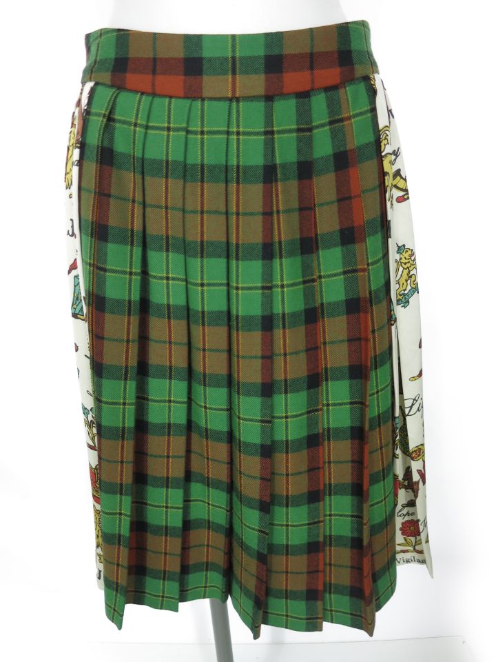 Jane Marple タータンチェック ジョイフルクレスト プリーツスカート