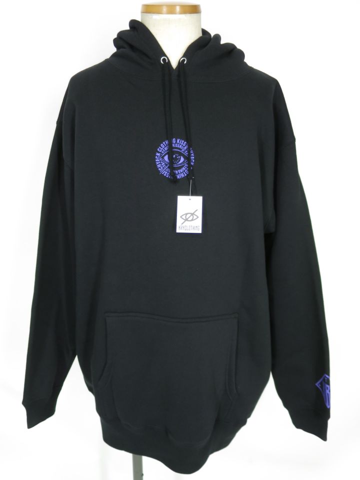 KRY CLOTHING ロゴプリント裏毛プルオーバーパーカー