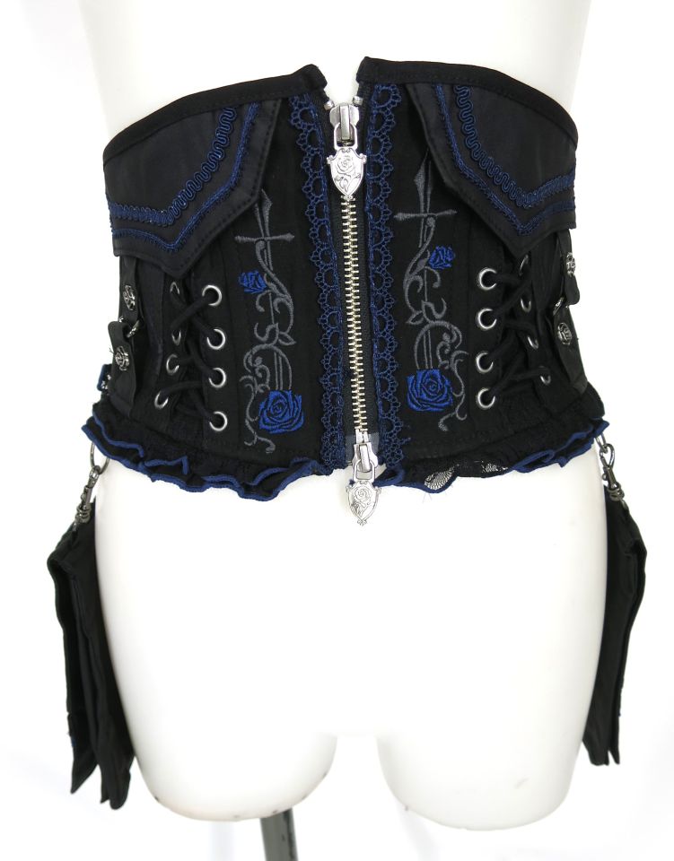 OZZ ONESTE × 深澤翠 ポケット付き薔薇刺繍コルセット