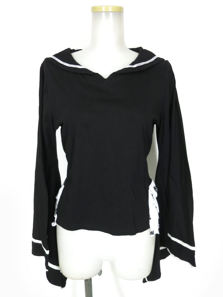 gouk雅 セーラー襟振り袖カットソー