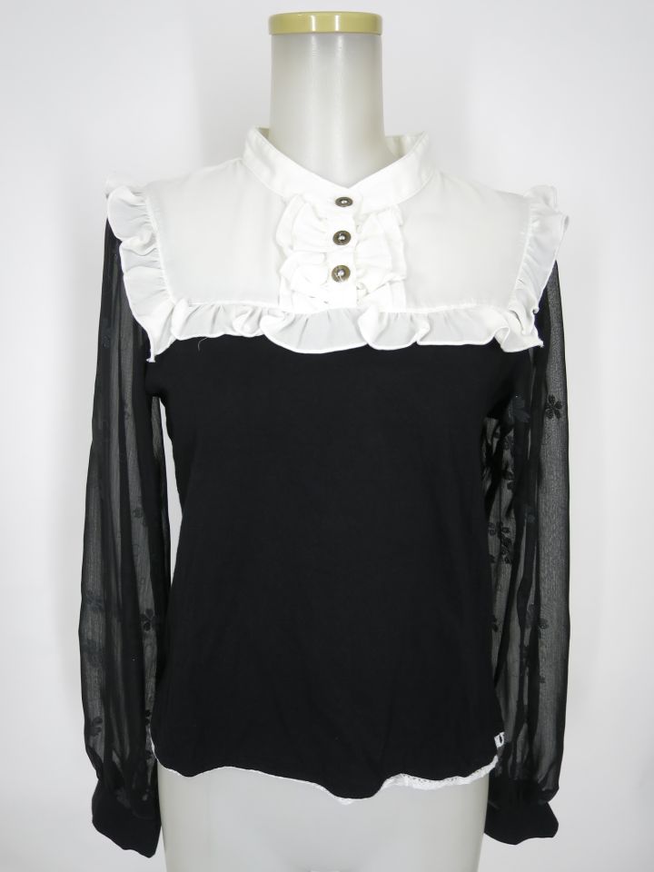 gouk雅 シフォン袖プルオーバー