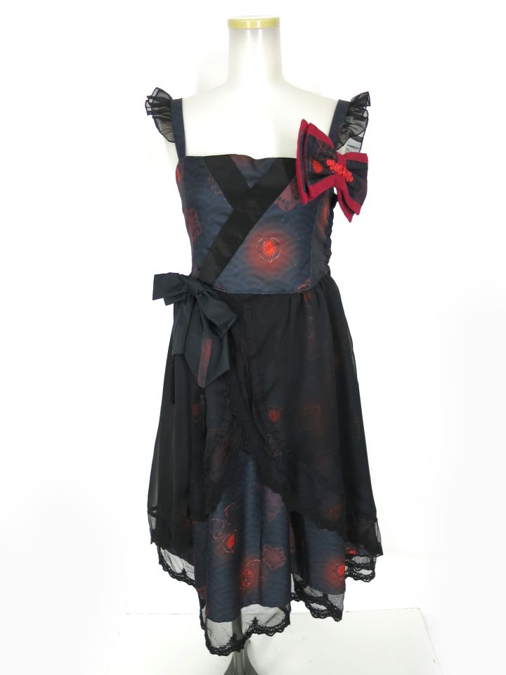 gouk雅 地獄の門ジャンパースカート & リボンクリップブローチ セット