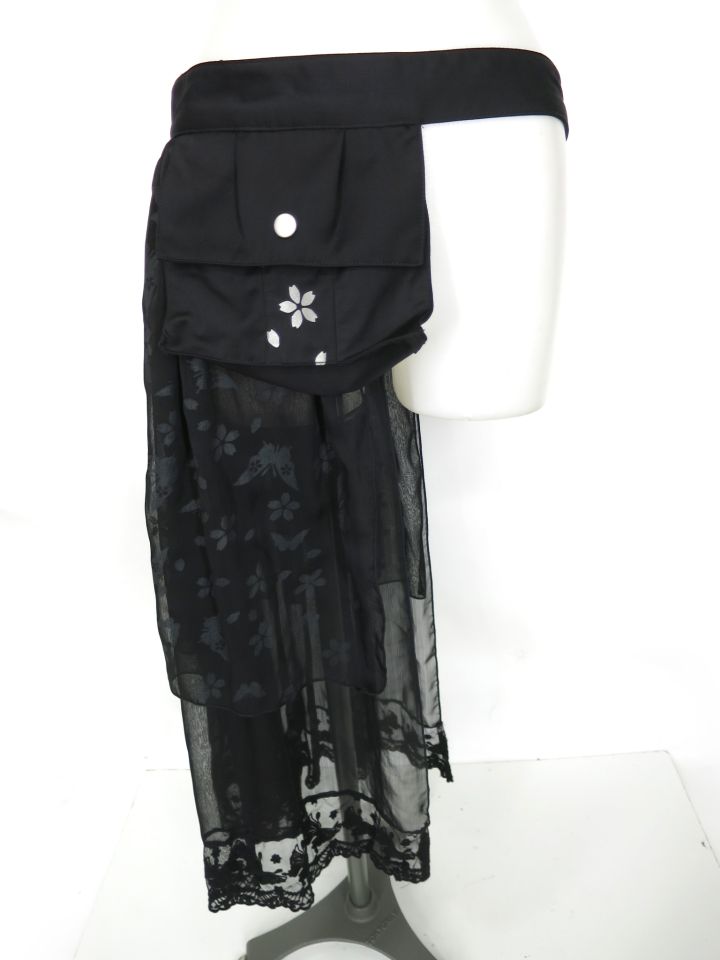 gouk雅 ポケット付きシフォンエプロン