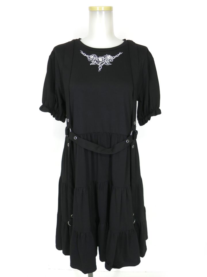 LISTEN FLAVOR いばらの束縛 ハーネス付ティアードワンピース