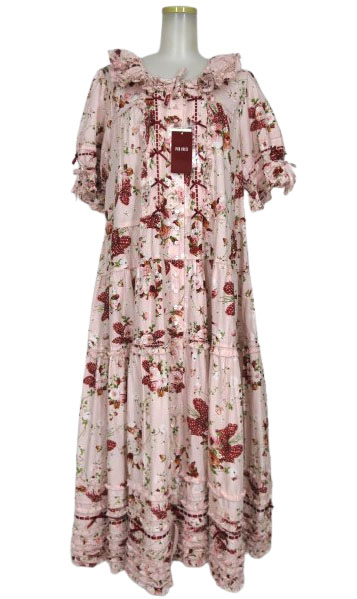 PINK HOUSE リボンブーケプリントワンピース