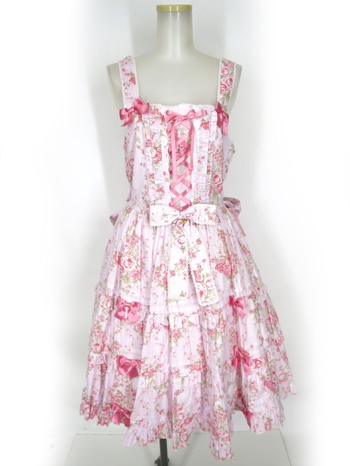 Metamorphose シャーロットロングティアードジャンパースカート (プラスサイズ)