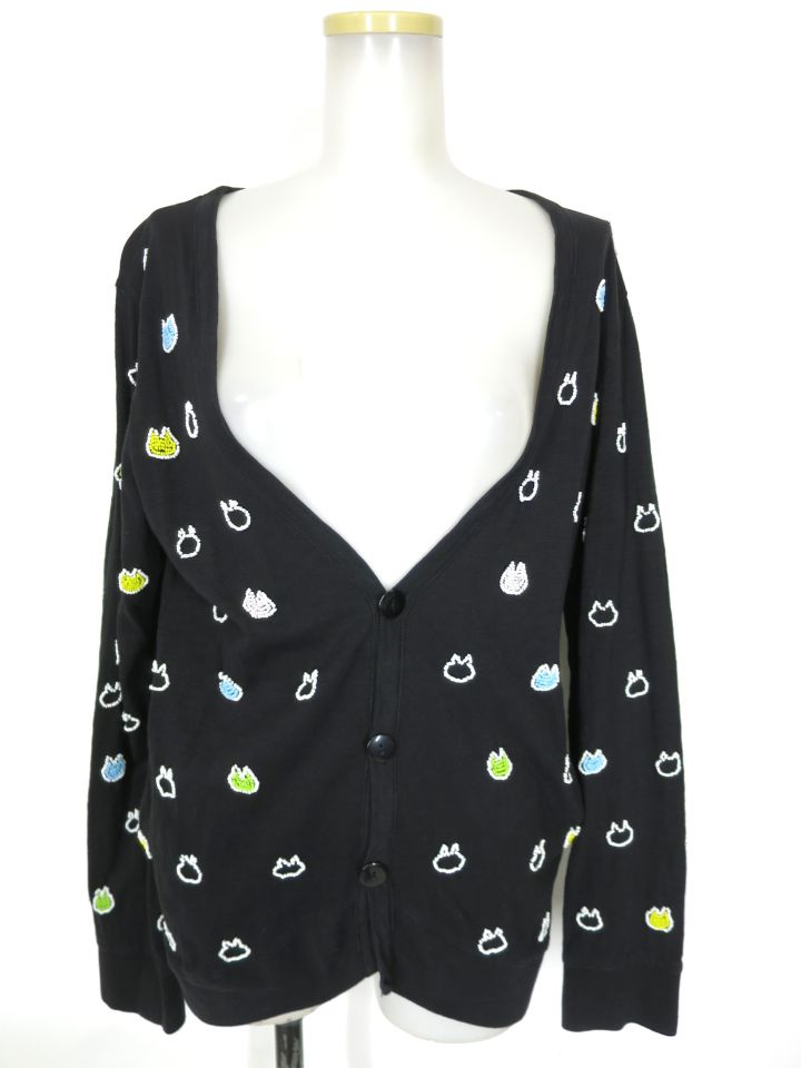 MINT NeKO ネコビーズ刺繍カーディガン