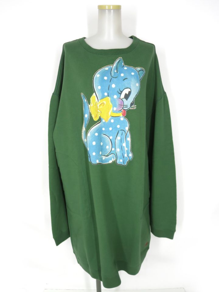 Vivienne Westwood RED LABEL スポッティキャットプリント裏毛ワンピーストレーナー