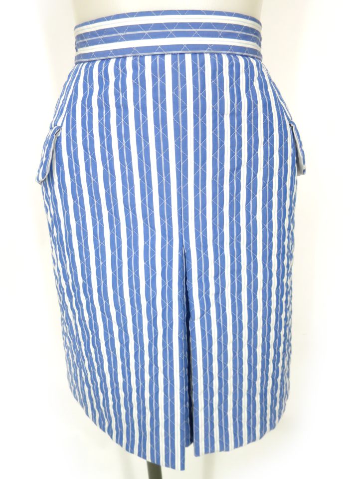 Vivienne Westwood キルティング切替ストライプ柄スカート