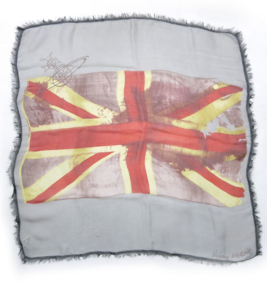 Vivienne Westwood ユニオンジャック柄シルクスカーフ