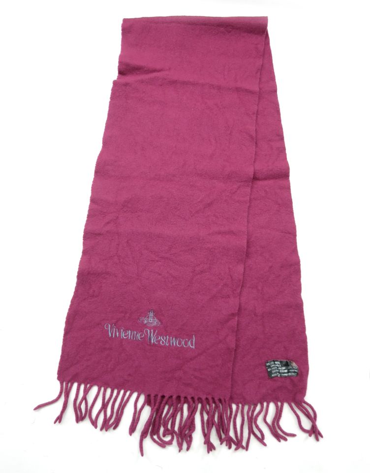 Vivienne Westwood オーブ＆ロゴ刺繍マフラー