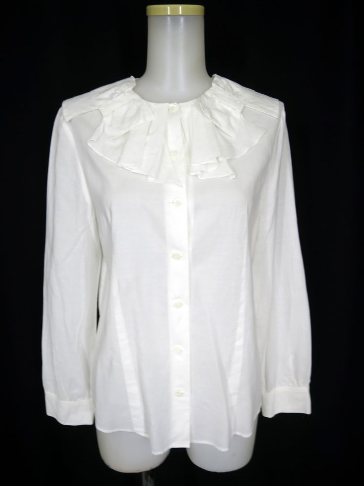 Jane Marple リボンフリルカラーブラウス