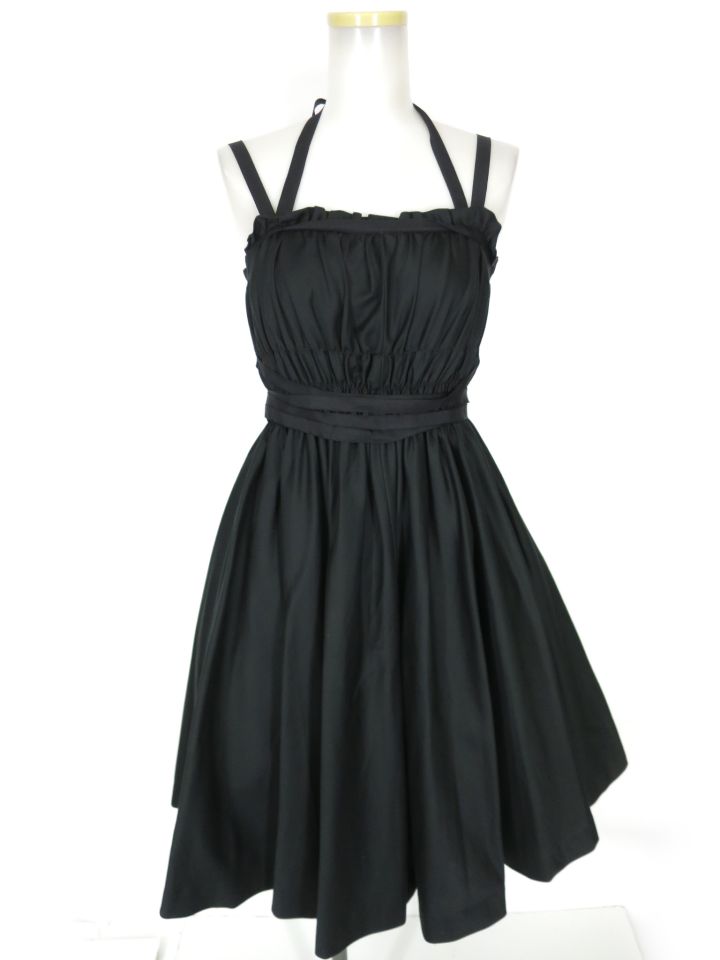 Moi-meme-Moitie ランダムカットギャザーサンドレス