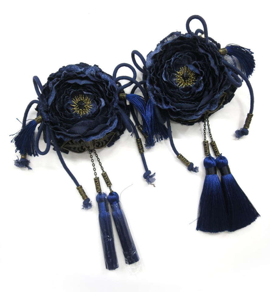 OZZ ON JAPAN x HoshibakoWorks 和気香龍 お団子クリップ式コサージュ (ペア)