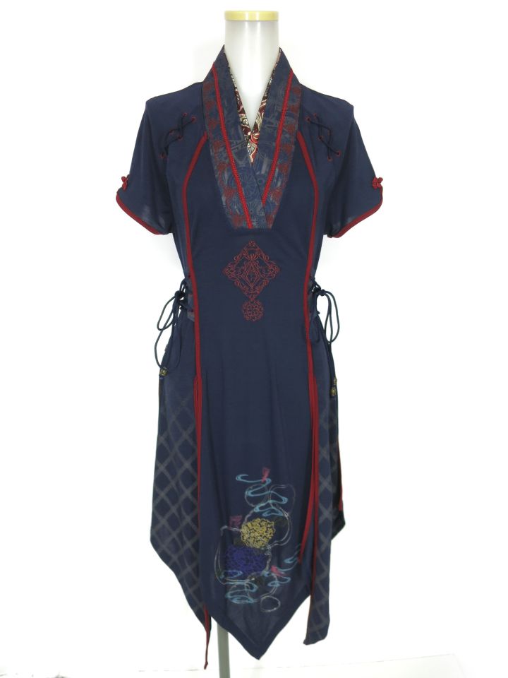 OZZ ONESTE 半袖 着物襟ワンピース