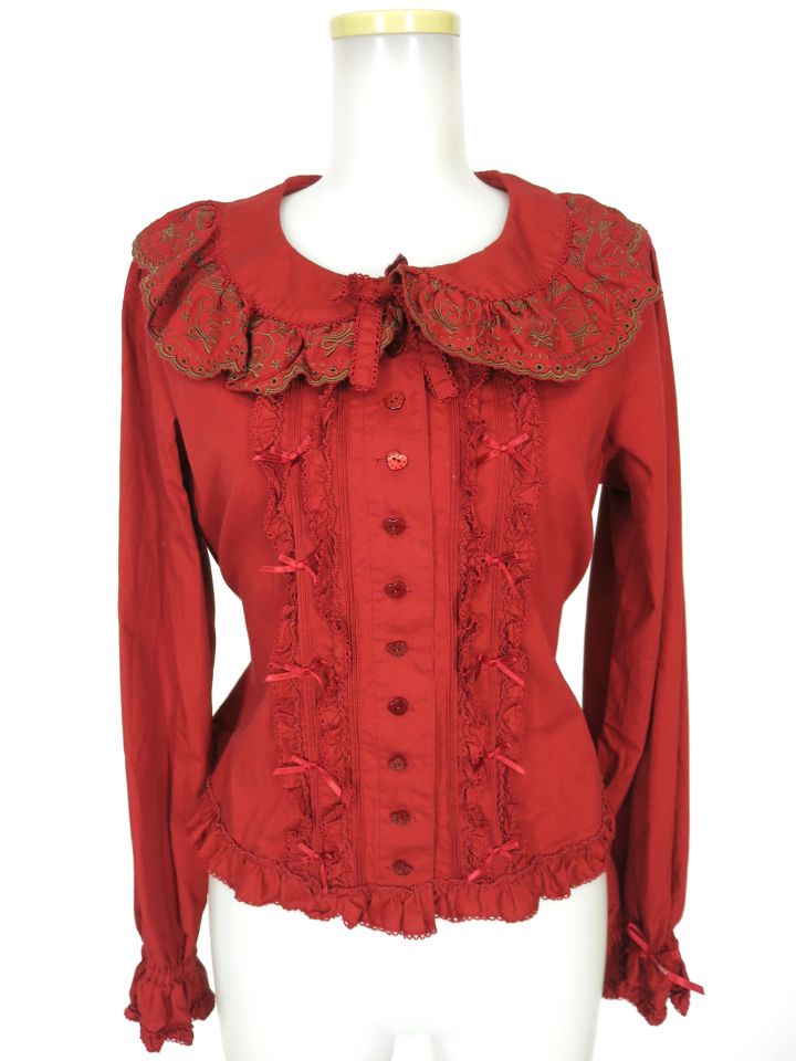 PINK HOUSE × misako aoki くまレースブラウス