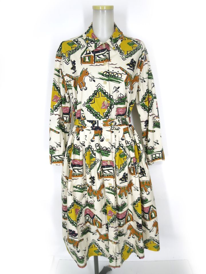 Jane Marple Strolling cat シャツドレス