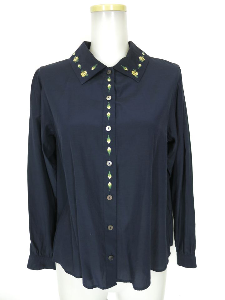 Jane Marple Dans Le Salon ローズエンブロイダリーカラーブラウス