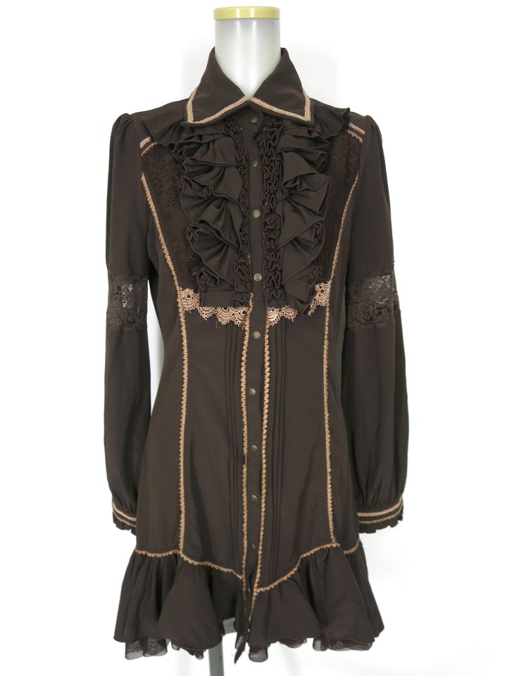 Ozz Croce フリル付きロングブラウス