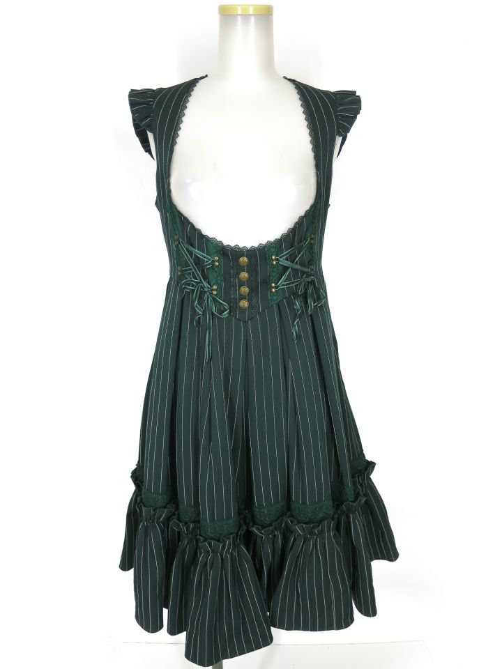 OZZ ANGELO ストライプ柄ジャンパースカート