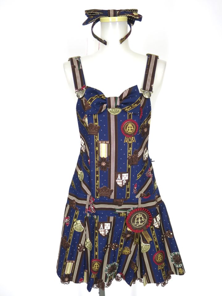 Angelic Pretty Chocolate Rosette サロペット & リボンカチューシャ セット