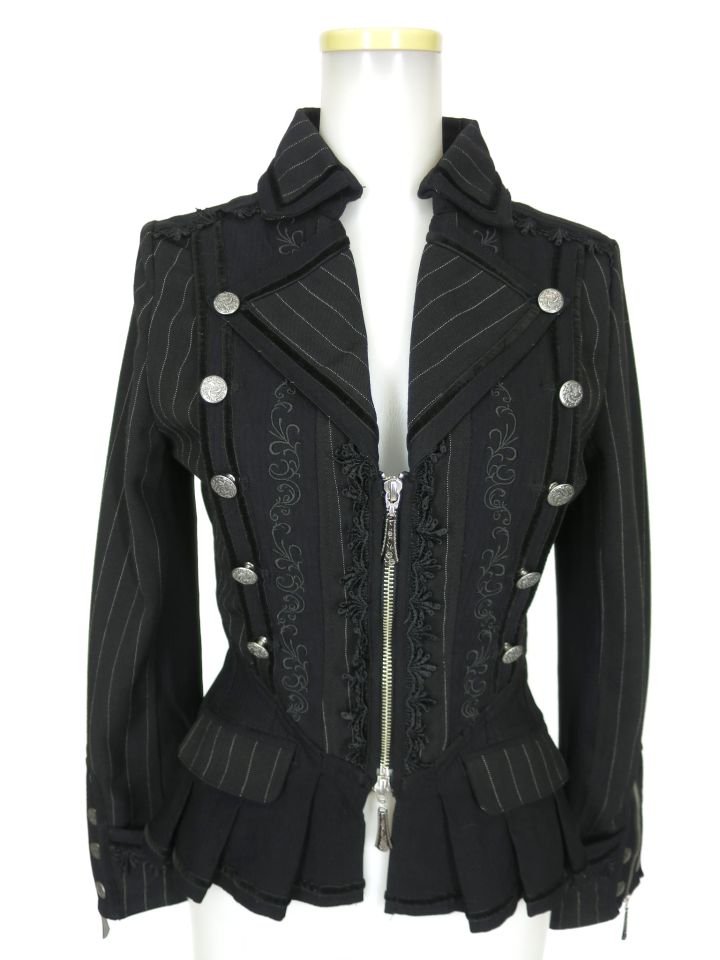 OZZ ONESTE ストライプジップアップジャケット