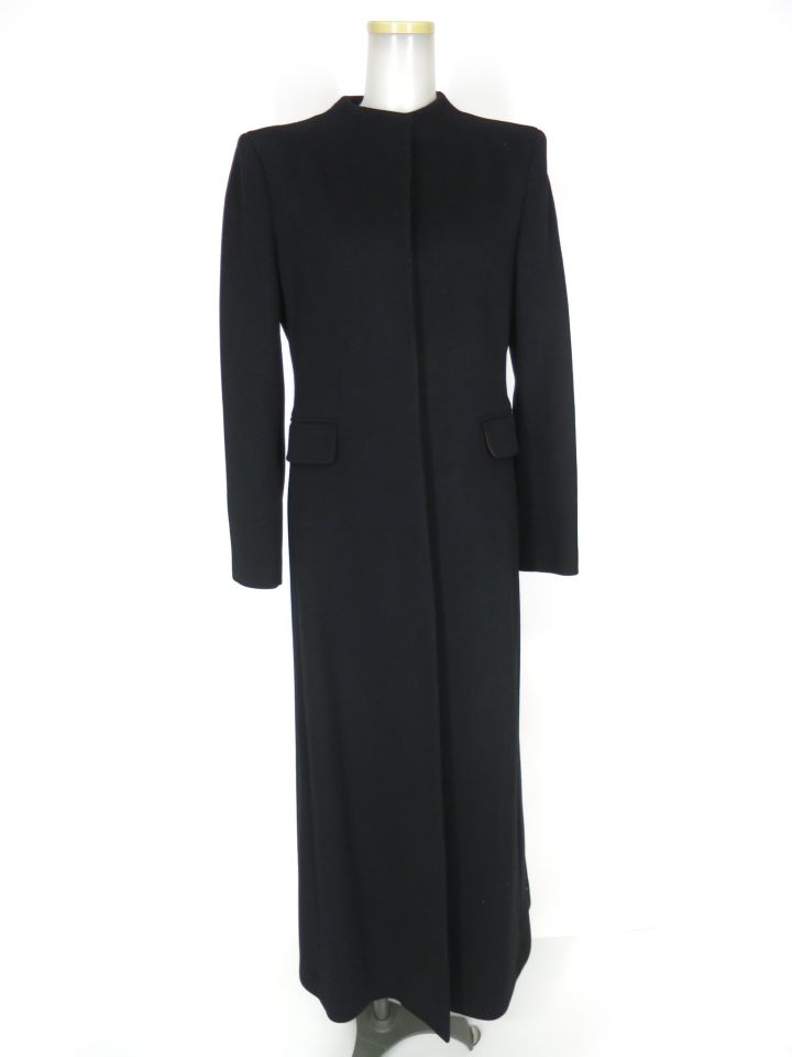 Jean Paul GAULTIER FEMME ノーカラーマキシロングウールコート