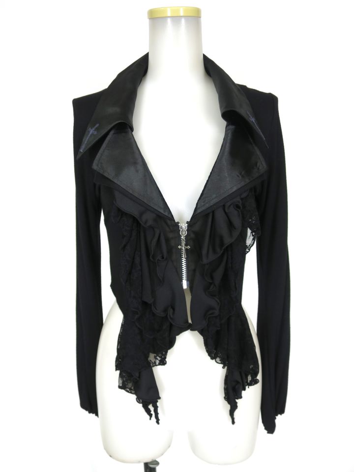 h.NAOTO Blood フリル付きジャケットカーディガン