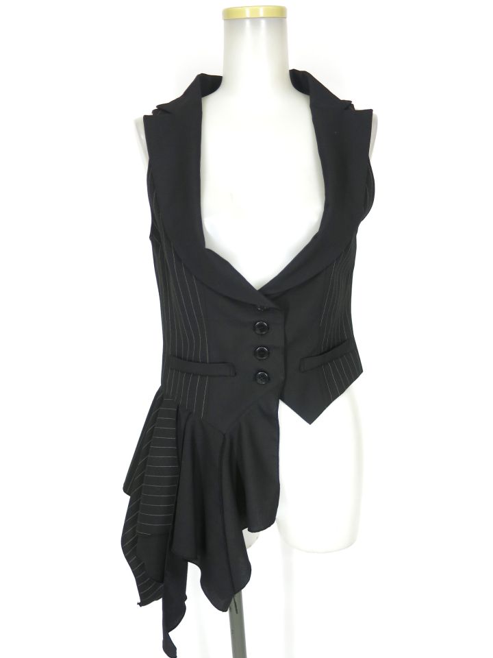 BPN ストライプ切替アシンメトリーベスト