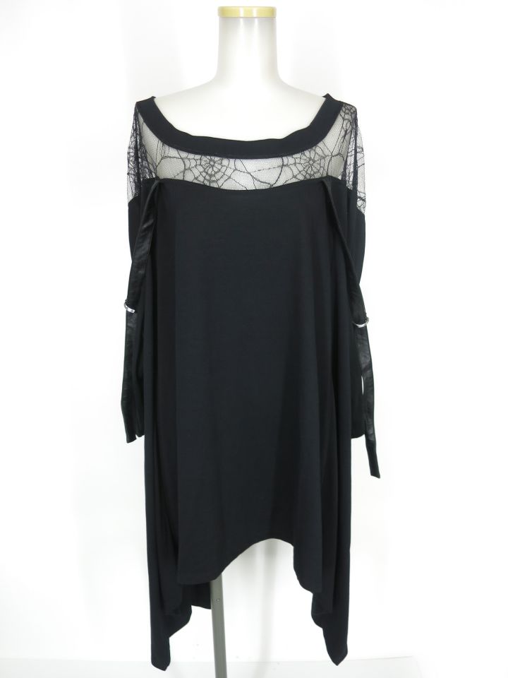 SEX POT 蜘蛛の巣レース切替トップス