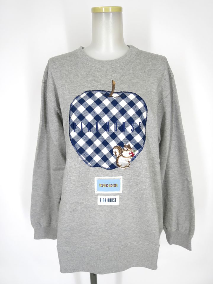 PINK HOUSE アップルブロッサムアップリケトレーナー