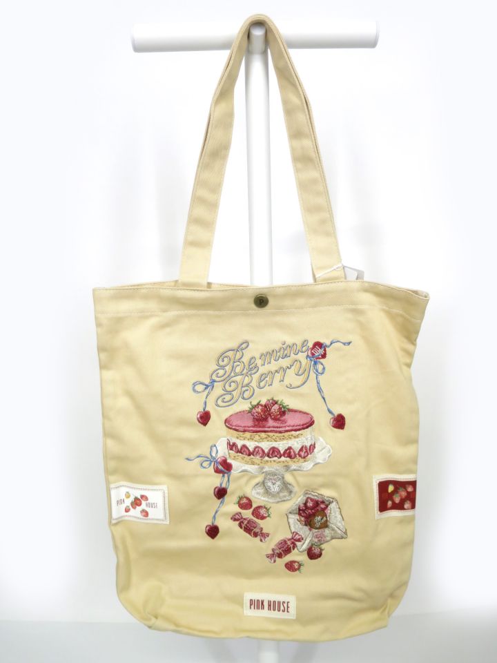 PINK HOUSE × Karl Helmut ケーキ刺繍トートバッグ