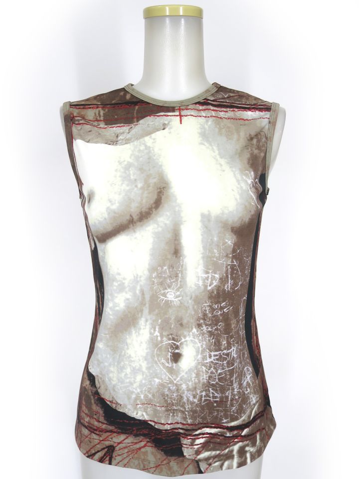 Jean Paul GAULTIER FEMME トルソー柄ノースリーブカットソー