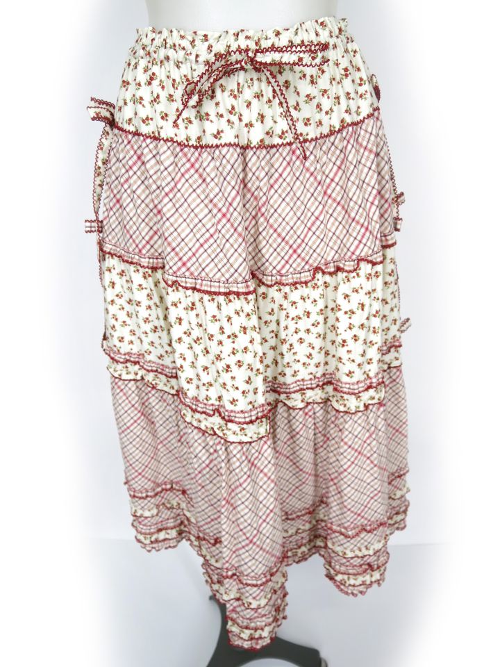 PINK HOUSE オリジナルチェックパッチワークスカート