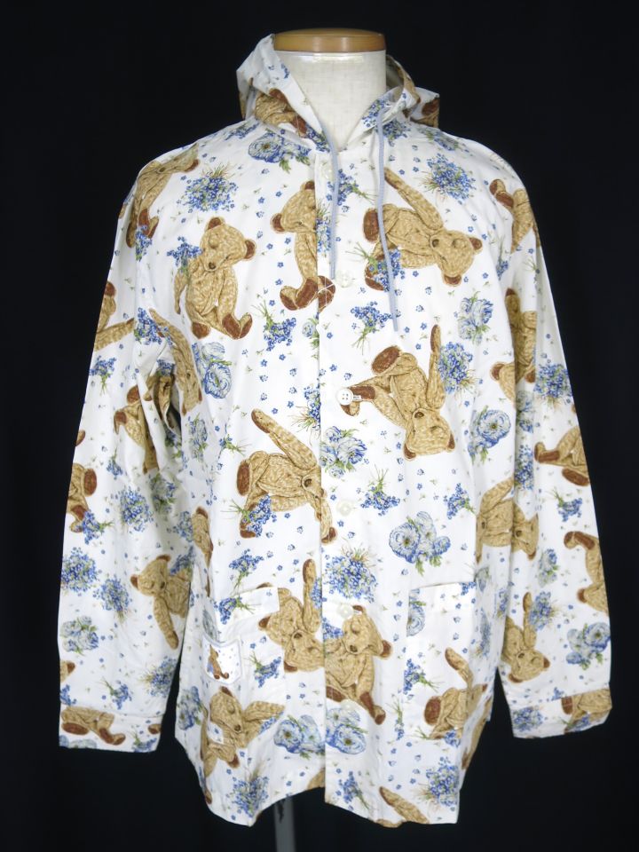 PINK HOUSE & Karl Helmut テディベア勿忘草柄フード付きオーバーブラウス