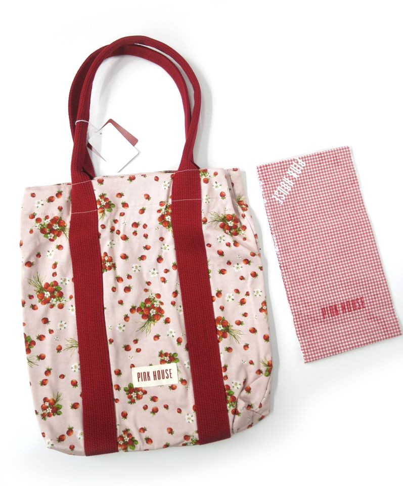 PINK HOUSE ストロベリー柄トートバッグ