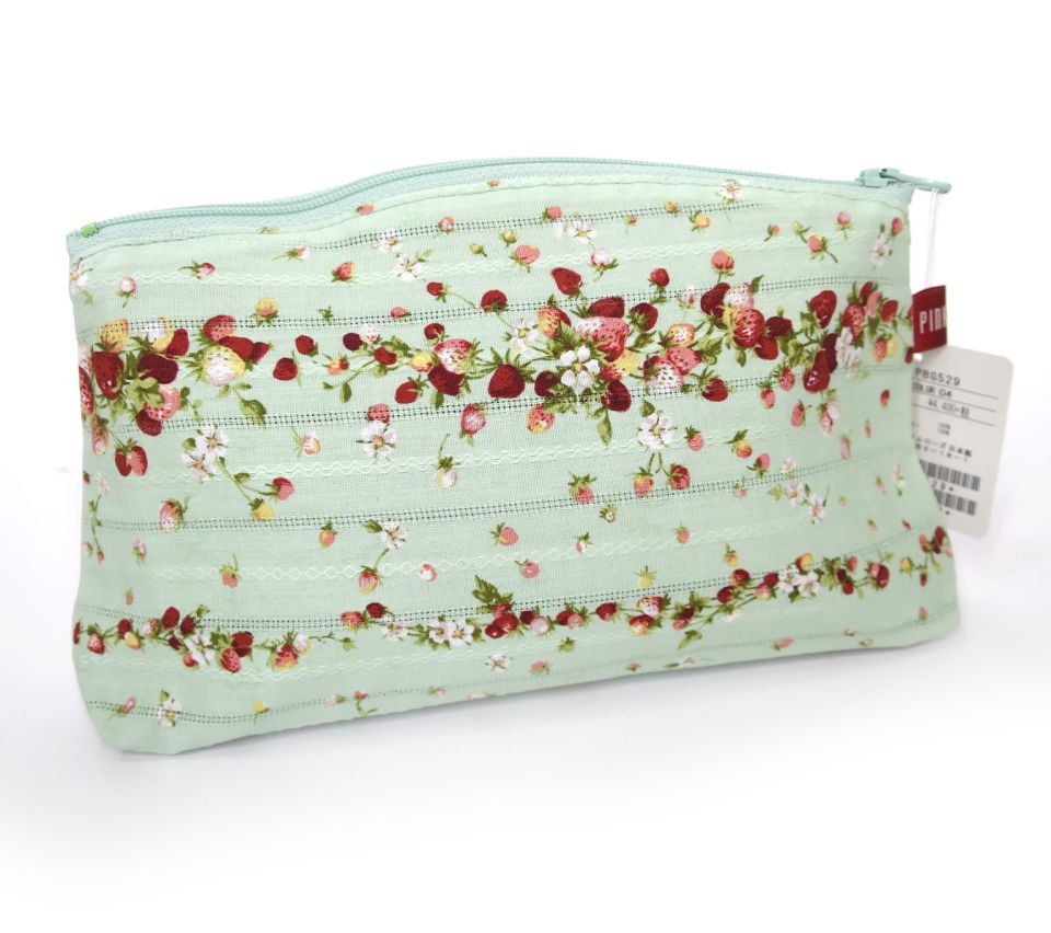 PINK HOUSE ストロベリー柄ポーチ