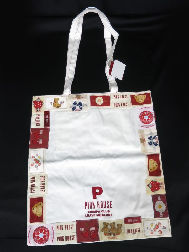 PINK HOUSE ワッペン付きトートバッグ