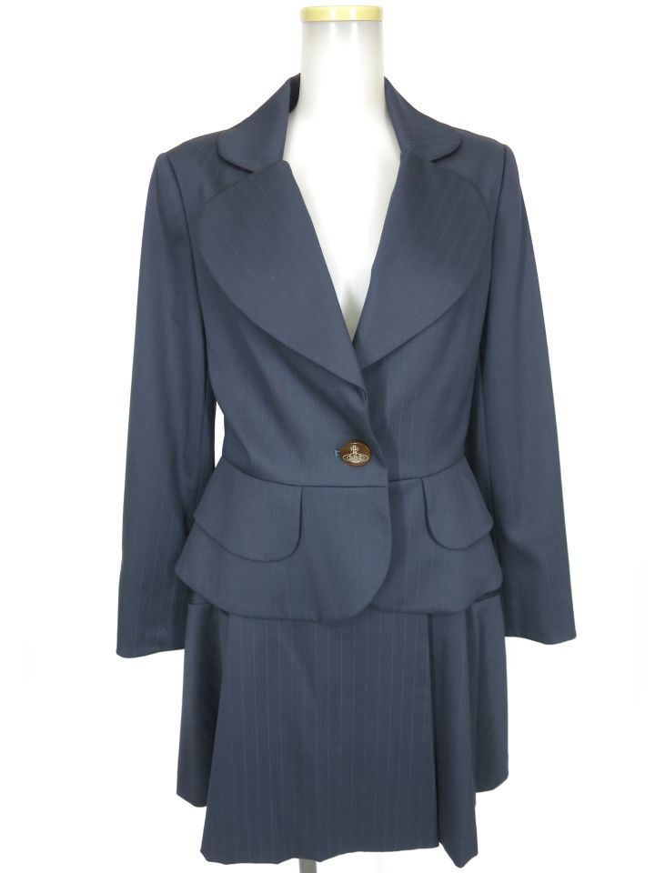 Vivienne Westwood RED LABEL ストライプ柄ラブジャケット & スカート セットアップ スーツ