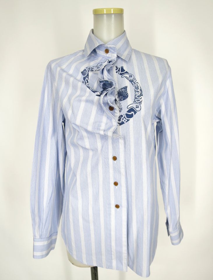 Vivienne Westwood RED LABEL ストライプ柄 変形ブラウス